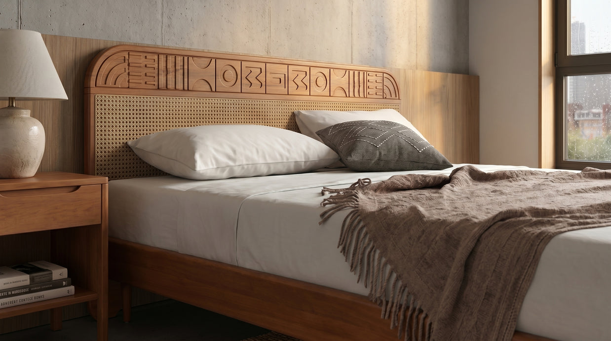 Velvet Upholstered Bed