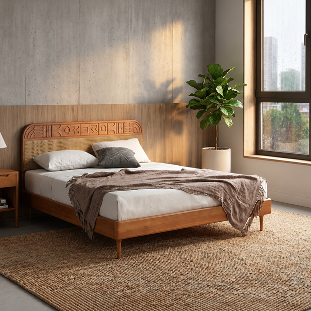 Velvet Upholstered Bed