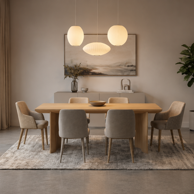 Oak Veneer Dining Table