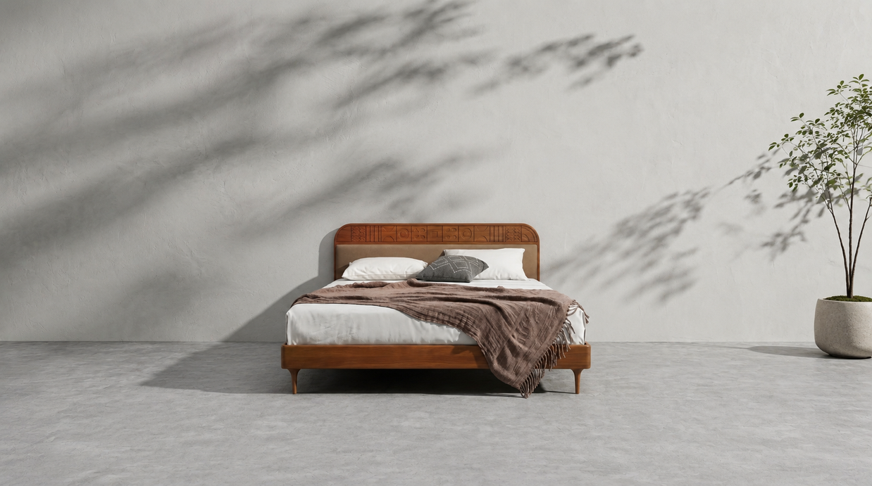 Velvet Upholstered Bed