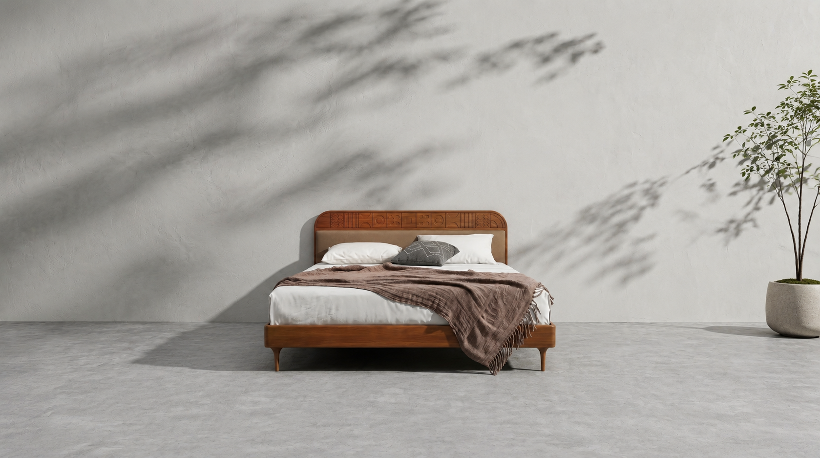 Velvet Upholstered Bed