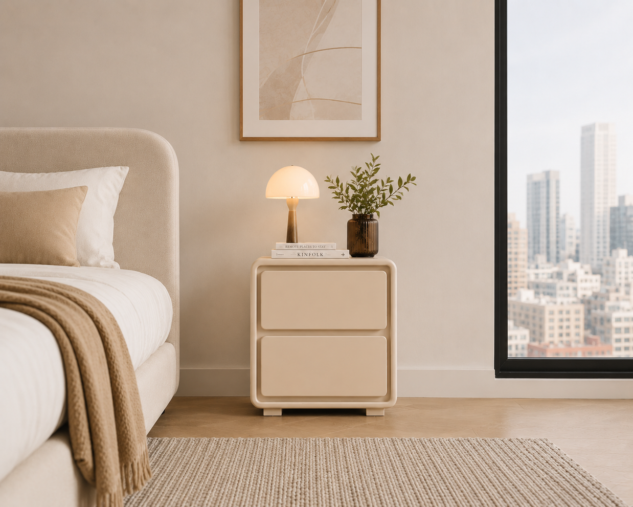 Modern 2-Drawer Nightstand