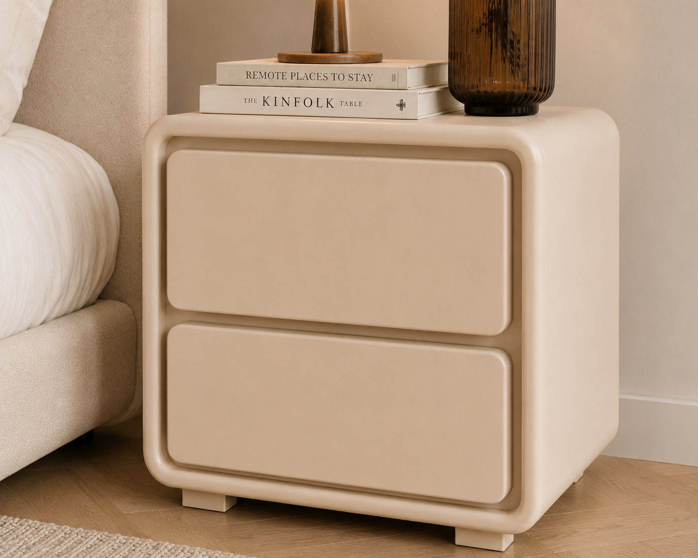 Modern 2-Drawer Nightstand