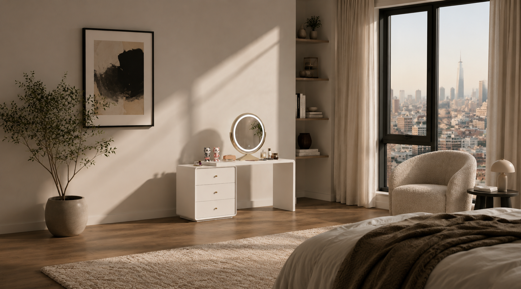 Modern Dressing Table with Mirror