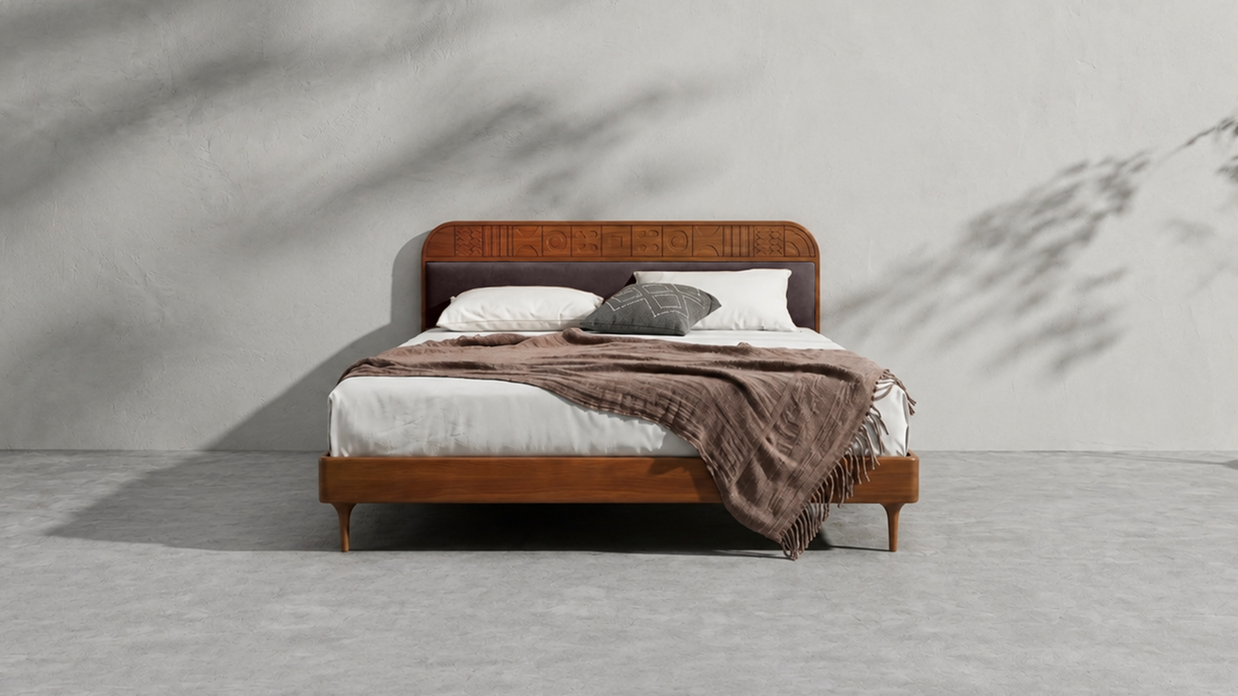 Velvet Upholstered Bed