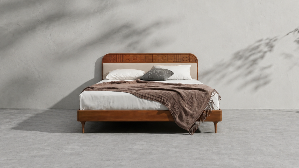 Velvet Upholstered Bed