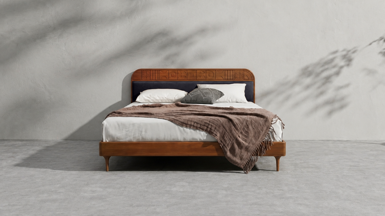 Velvet Upholstered Bed