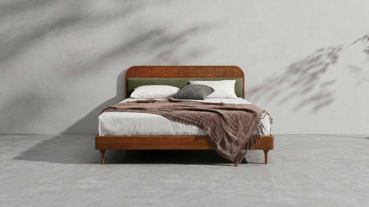 Velvet Upholstered Bed