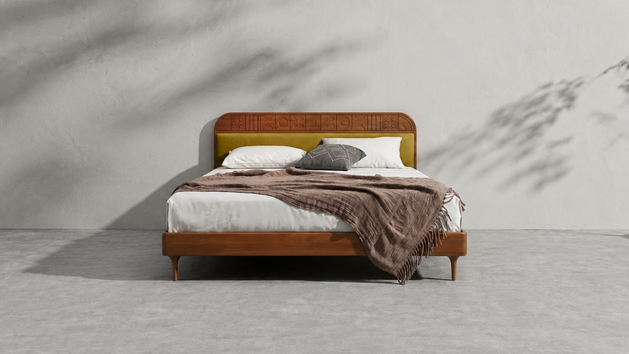 Velvet Upholstered Bed