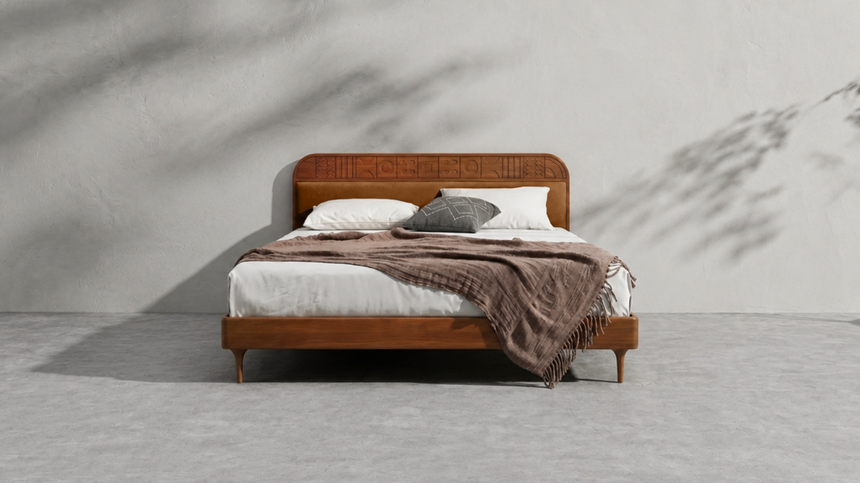 Velvet Upholstered Bed