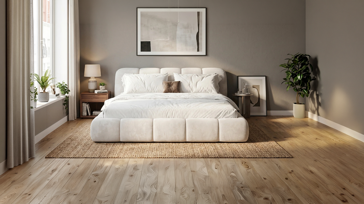 Modern White Bed