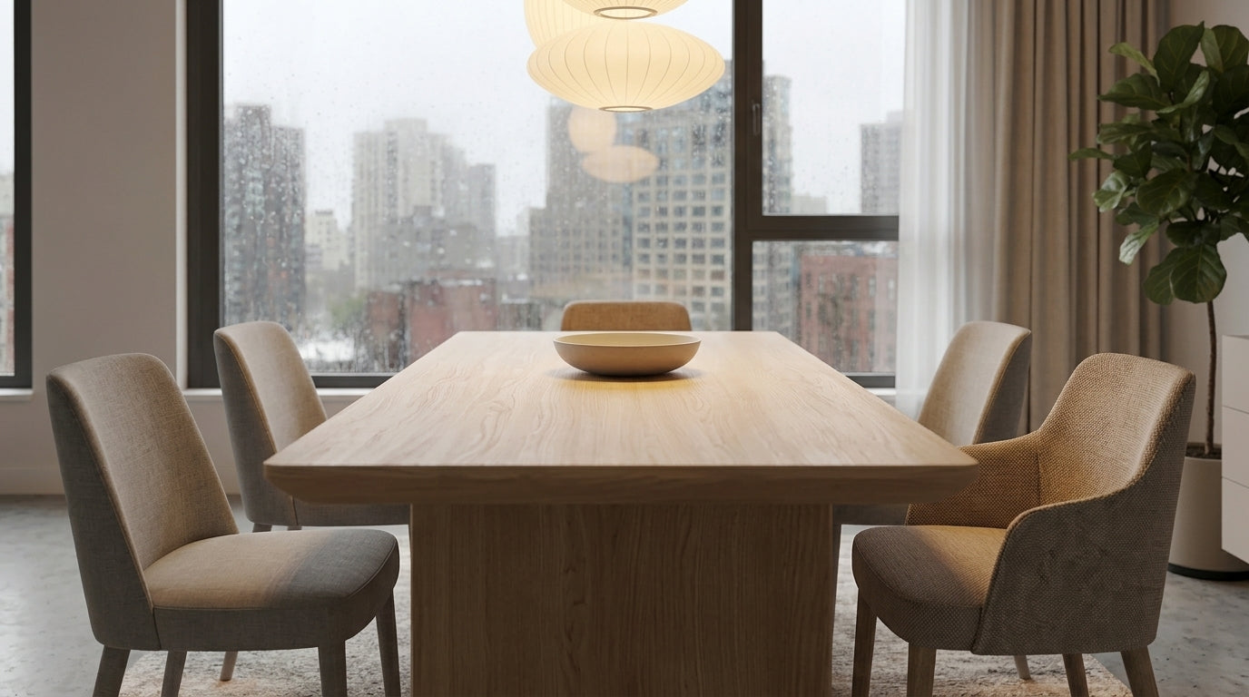 Oak Veneer Dining Table
