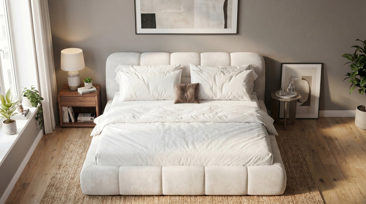 Modern White Bed